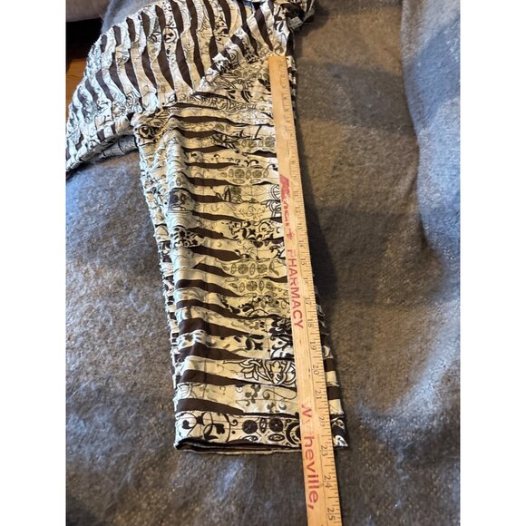 Life Style Woman Button-Up Jacket Earth Tones Striped Pattern Blouse Dressy Glam - Picture 9 of 9